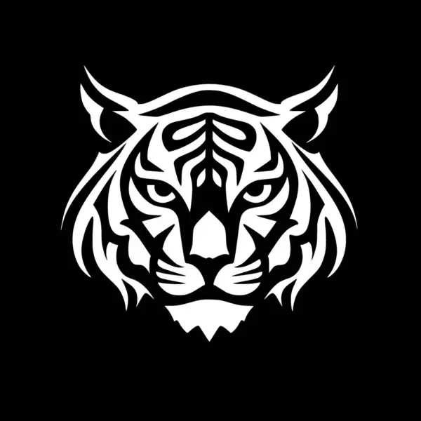 Тигр Мінімалістичний Простий Силует Векторні Ілюстрації — стоковий вектор