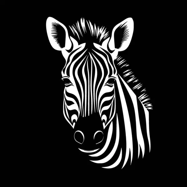 Zebra Logotipo Minimalista Plana Ilustração Vetorial — Vetor de Stock