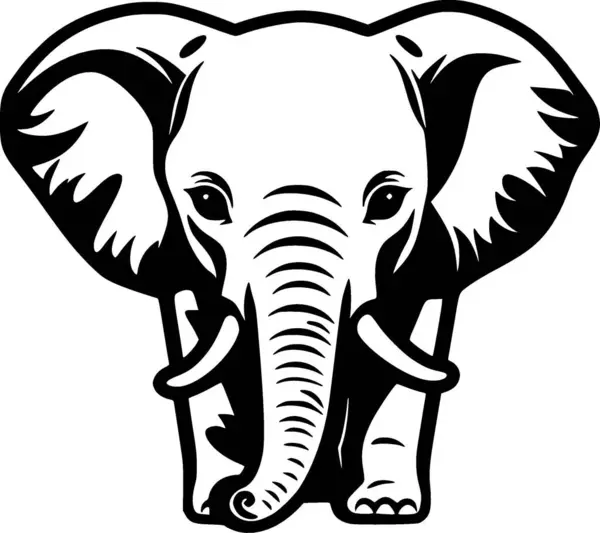 Bebê Elefante Silhueta Minimalista Simples Ilustração Vetorial — Vetor de Stock