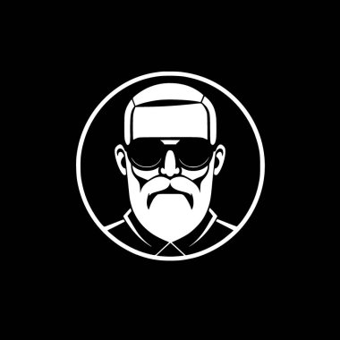 Papa - minimalist ve düz logo - vektör illüstrasyonu