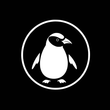 Penguin - minimalist and flat logo - vector illustration clipart