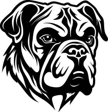 Bulldog - yüksek kalite vektör logosu - t-shirt grafiği için ideal vektör illüstrasyonu