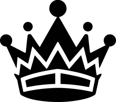 Crown - yüksek kaliteli vektör logosu - t-shirt grafiği için ideal vektör illüstrasyonu