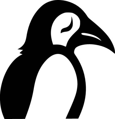 Penguin - minimalist and simple silhouette - vector illustration clipart