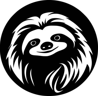 Sloth - minimalist and simple silhouette - vector illustration clipart