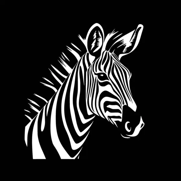 Zebra Baby Minimalist Simple Silhouette Vector Illustration — Stock Vector