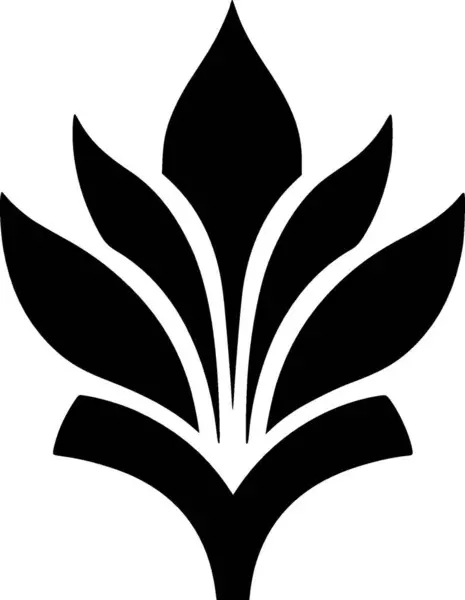 Bloemen Minimalistisch Plat Logo Vector Illustratie — Stockvector