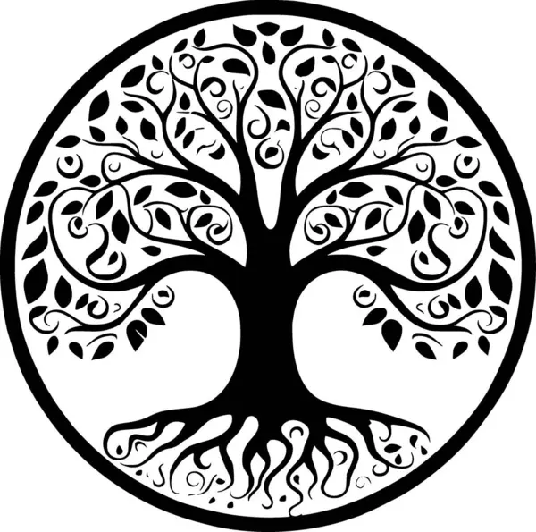 Дерево Векторный Логотип Высокого Качества Векторная Иллюстрация Идеально Подходит Оформления Лицензионные Стоковые Иллюстрации