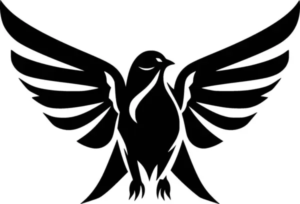Pigeon Minimalist Simple Silhouette Vector Illustration — Stock Vector