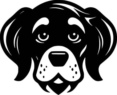 Köpek - yüksek kaliteli vektör logosu - t-shirt grafiği için ideal vektör çizimi