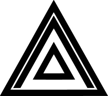 Triangle - minimalist and flat logo - vector illustration clipart