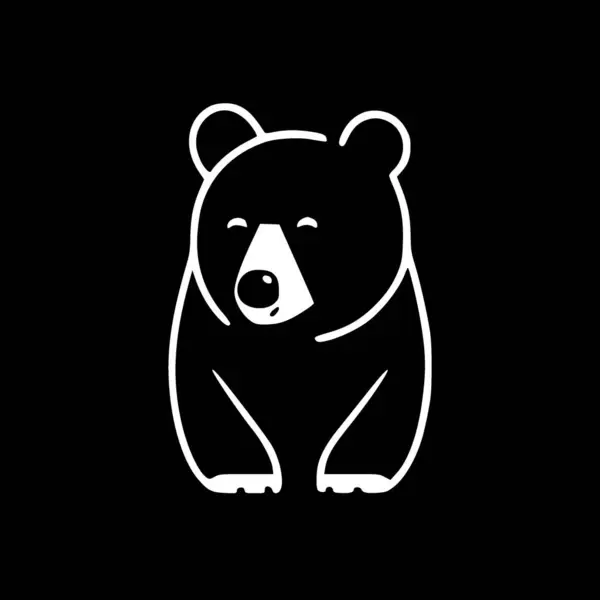 Ведмідь Мінімалістичний Простий Силует Векторні Ілюстрації — стоковий вектор