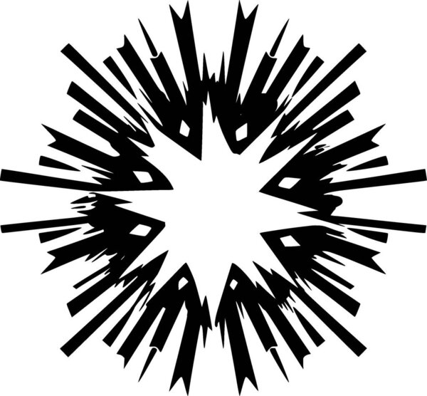 Explosion - minimalist and flat logo - vector illustration