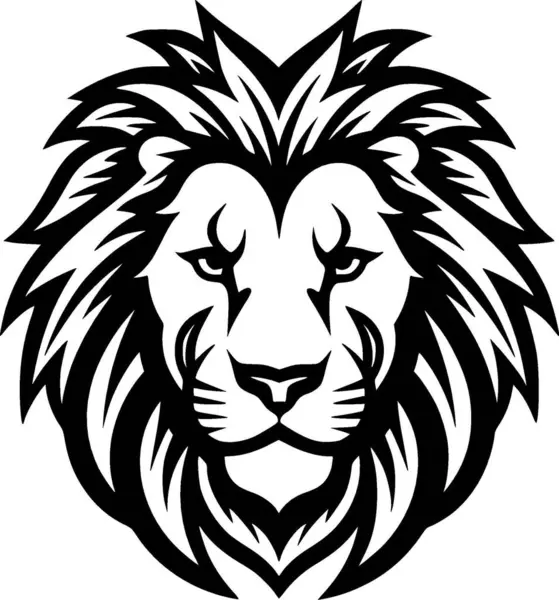 stock vector Lion - black and white vector illustration