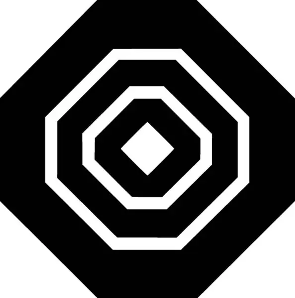 Octagon Logo Minimalista Piatto Illustrazione Vettoriale — Vettoriale Stock