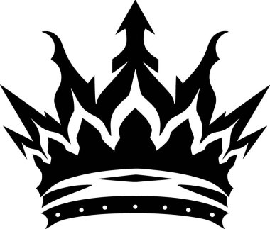 Crown - yüksek kaliteli vektör logosu - t-shirt grafiği için ideal vektör illüstrasyonu