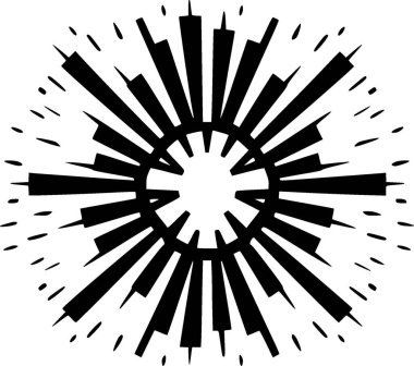 Explosion - minimalist and flat logo - vector illustration clipart