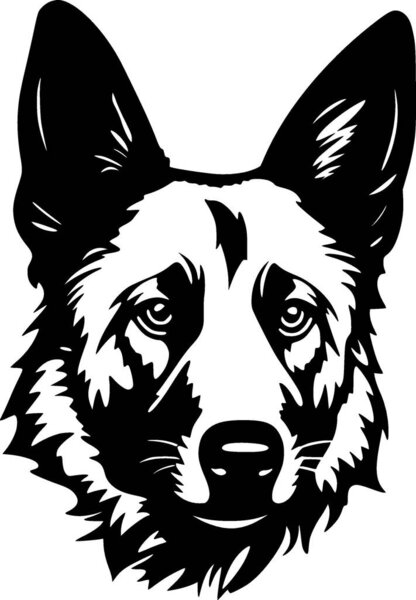 German shepherd - high quality vector logo - vector illustration ideal for t-shirt graphic