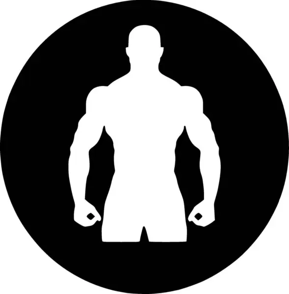 Gym Illustration Vectorielle Noir Blanc — Image vectorielle