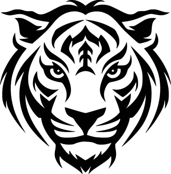 Tigre Logo Minimalista Plano Ilustración Vectorial — Archivo Imágenes Vectoriales