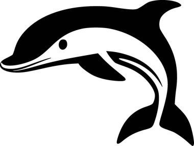 Dolphin - minimalist and flat logo - vector illustration clipart
