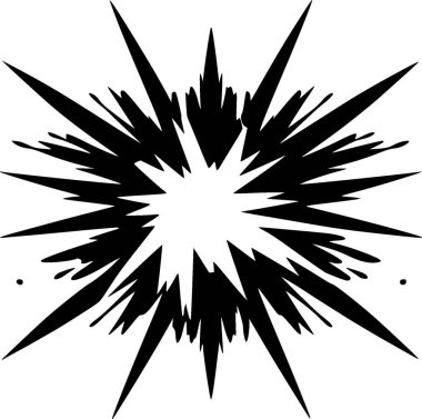 Patlama - minimalist ve düz logo - vektör illüstrasyonu