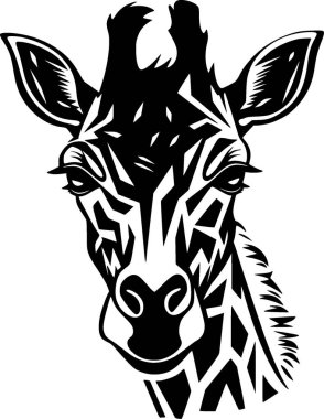 Giraffe - minimalist and flat logo - vector illustration clipart
