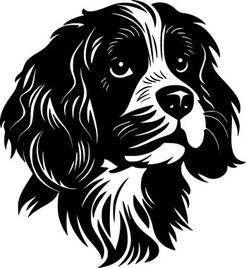 Terrier - black and white isolated icon - vector illustration clipart