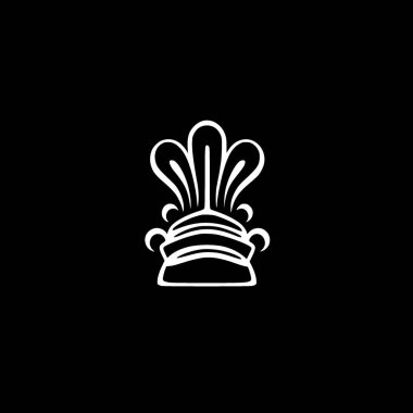 Chef hat - black and white isolated icon - vector illustration clipart