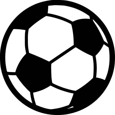 Futbol - minimalist ve basit siluet - vektör illüstrasyonu