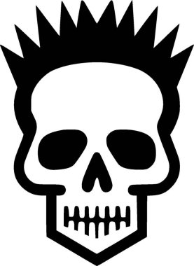 Skulls - minimalist and flat logo - vector illustration clipart