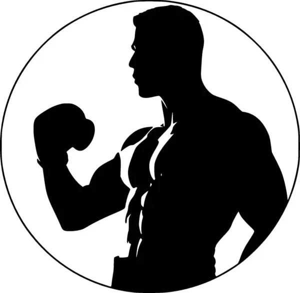 Boxing Minimalist Flat Logo Vector Illustration — Stock Vector