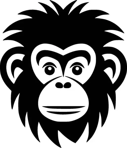 원숭이 고품질 티셔츠 그래픽에 이상적인 일러스트레이션 — 스톡 벡터