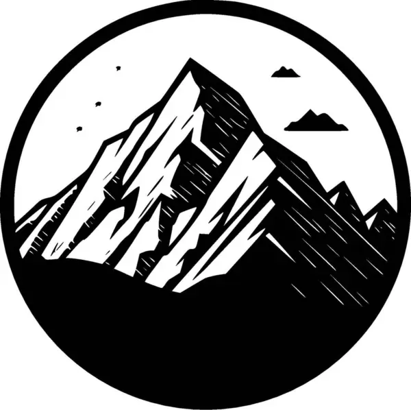 Гора Высококачественный Векторный Логотип Векторная Иллюстрация Идеально Подходит Графики Футболки — стоковый вектор