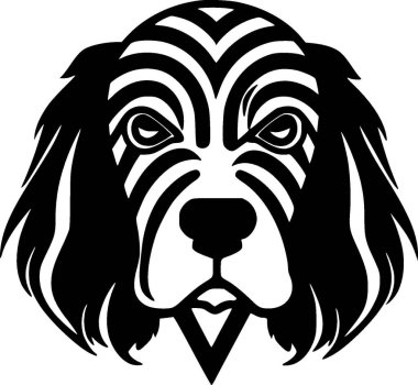 Köpek - yüksek kaliteli vektör logosu - t-shirt grafiği için ideal vektör çizimi