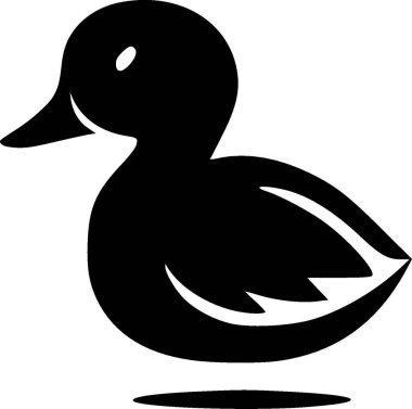Duck - minimalist and simple silhouette - vector illustration clipart