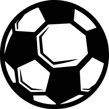 Futbol - minimalist ve basit siluet - vektör illüstrasyonu