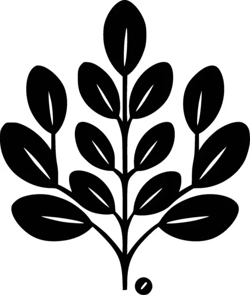 Eucalipto Logo Minimalista Plano Ilustración Vectorial — Vector de stock