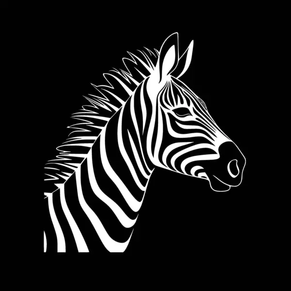 Zebra Minimalist Simple Silhouette Vector Illustration — Stock Vector