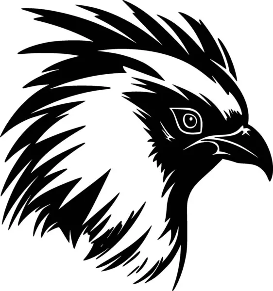 Cockatoo Ασπρόμαυρο Απομονωμένο Εικονίδιο Διανυσματική Απεικόνιση — Διανυσματικό Αρχείο