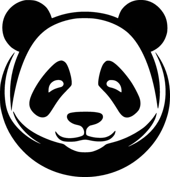 Panda Ασπρόμαυρη Διανυσματική Απεικόνιση — Διανυσματικό Αρχείο