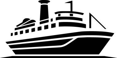 Cruise - minimalist ve düz logo - vektör illüstrasyonu