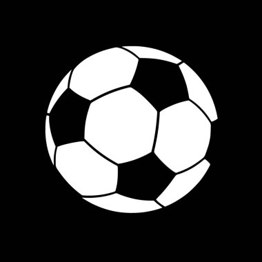 Football - black and white isolated icon - vector illustration clipart