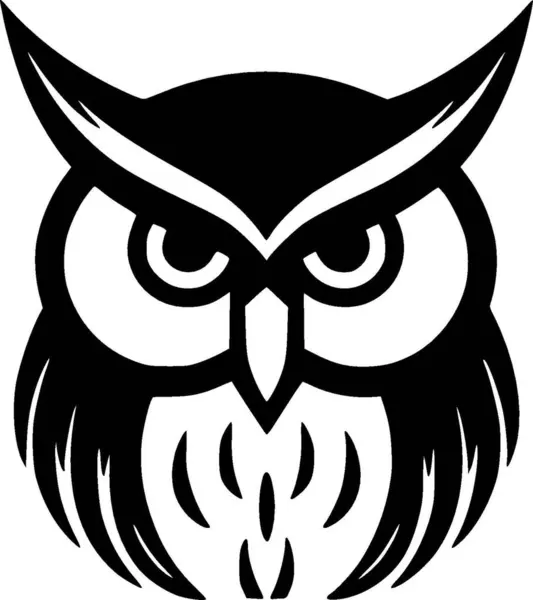 stock vector Owl - minimalist and simple silhouette - vector illustration