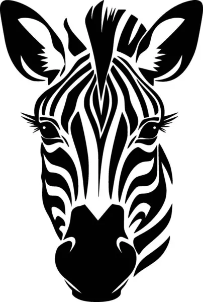 Zebra Logo Minimalista Plano Ilustración Vectorial — Archivo Imágenes Vectoriales