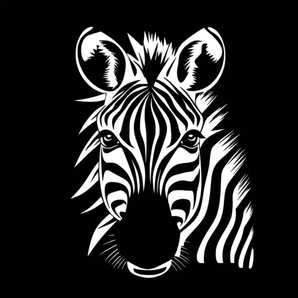 Bebê Zebra Logotipo Minimalista Plana Ilustração Vetorial — Vetor de Stock