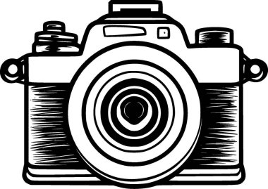 Camera - minimalist and simple silhouette - vector illustration clipart