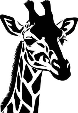 Giraffe - minimalist and flat logo - vector illustration clipart