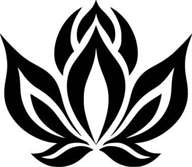 Lotus çiçeği - yüksek kaliteli vektör logosu - t-shirt grafiği için ideal vektör çizimi