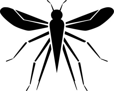 Sivrisinek - minimalist ve basit siluet - vektör illüstrasyonu